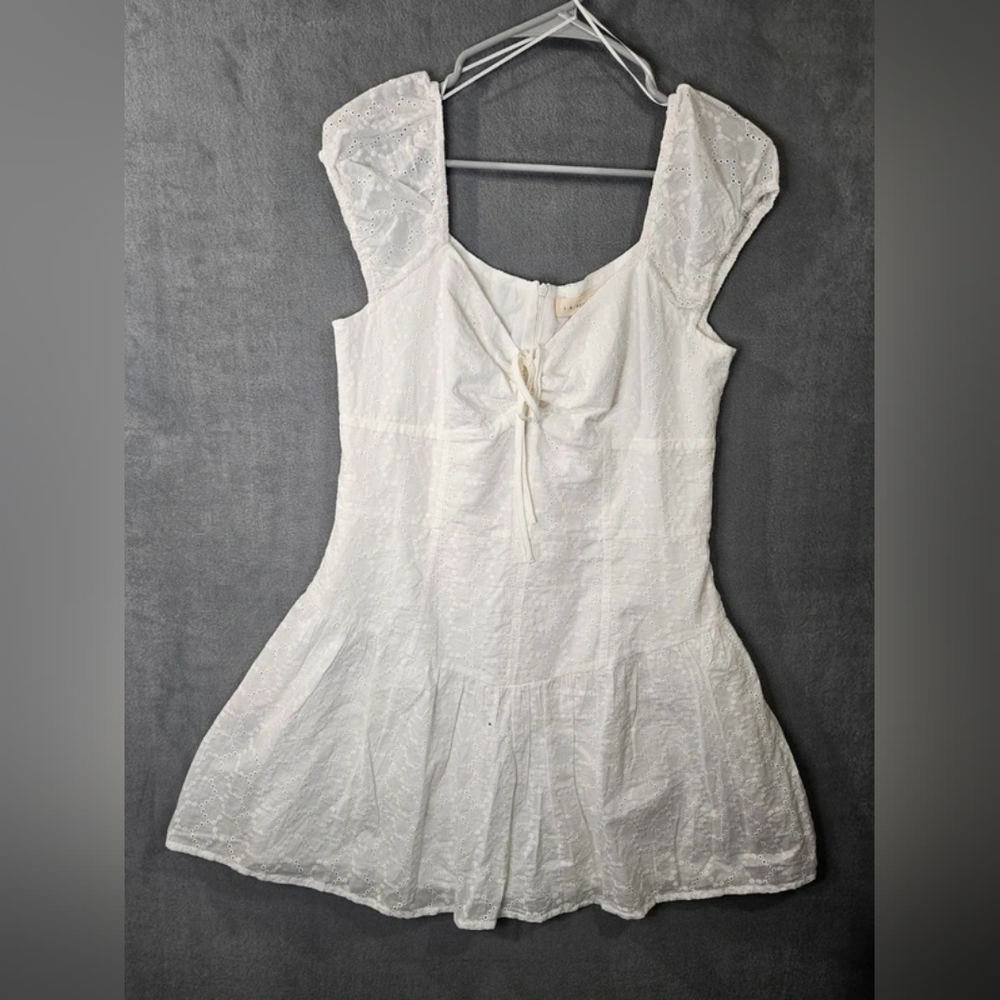 La Hearts White Eyelet Dress